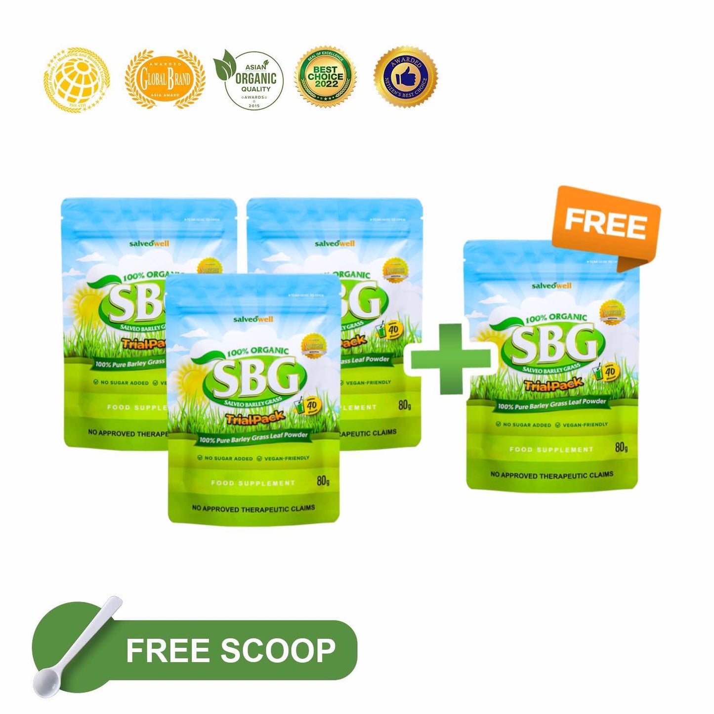 3PLUS1 Salveo Barley Grass in Trial Pack