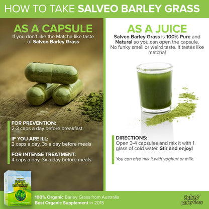 Salveo Barley Grass Capsules (500mg X 70capsules)